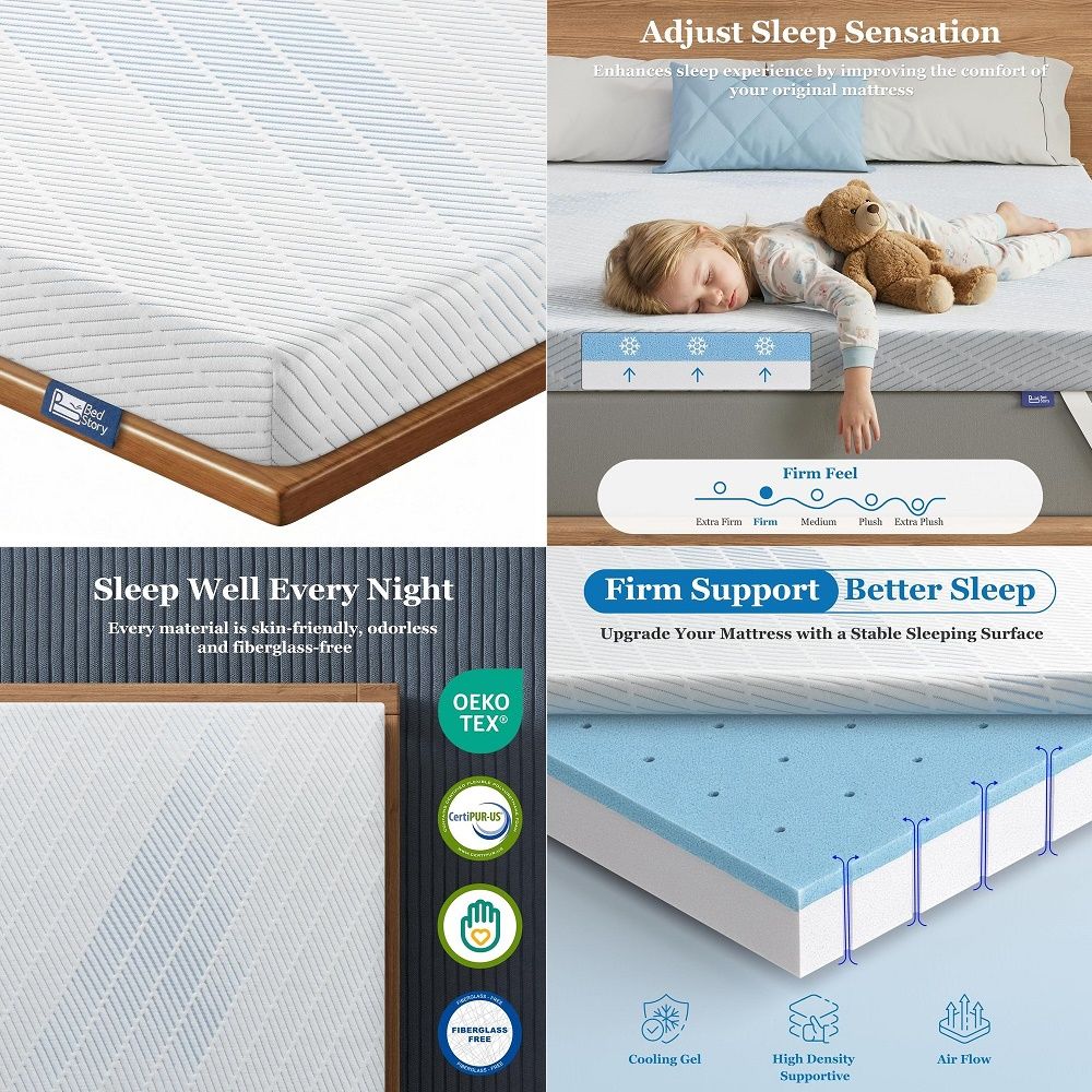 Memory Foam Topper - 3 Inch Twin XL Firm Mattress
