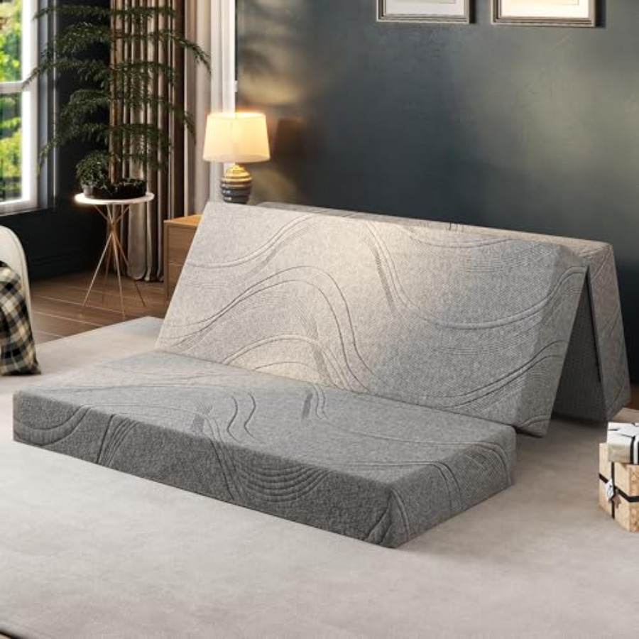 Memory Foam Topper - Queen size folding mattress topper for