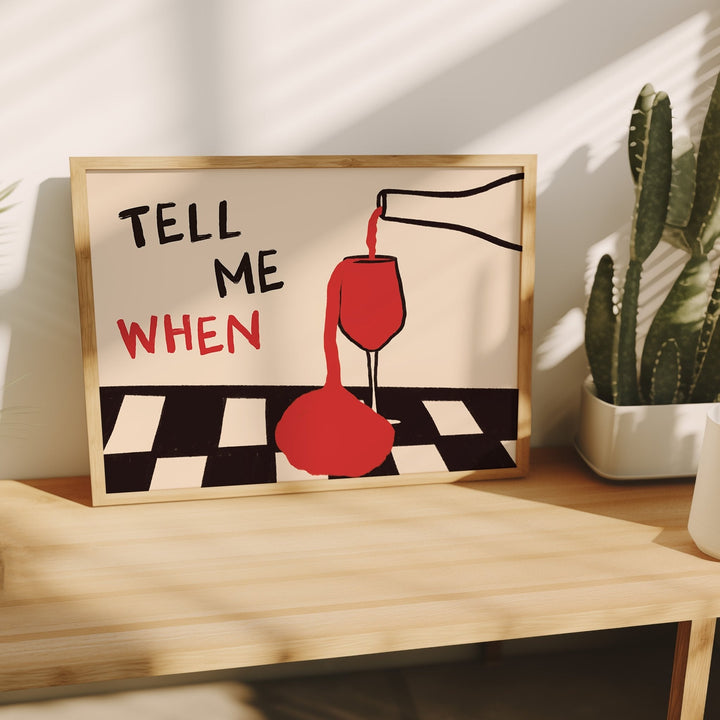Vintage Home Textiles - Vintage Tell Me When Drink Canvas