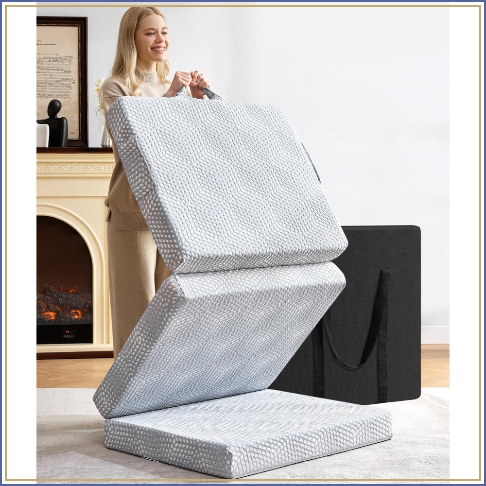 Memory Foam Topper - Memory Foam Folding Topper 3.95 Inch