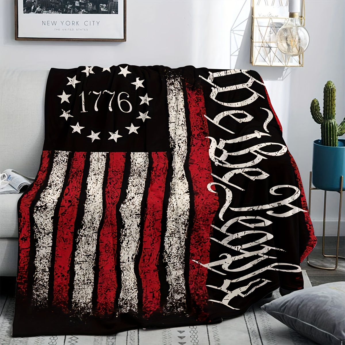 Vintage 1776 We The People Pri – обзор и цена Throw Blanket Chunky Knit
