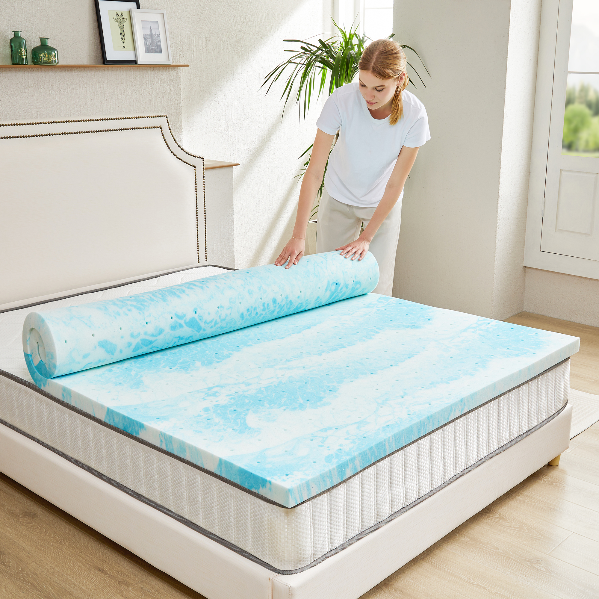 JHK 2 Inch Gel Memory Foam Mat – обзор и цена Memory Foam Topper