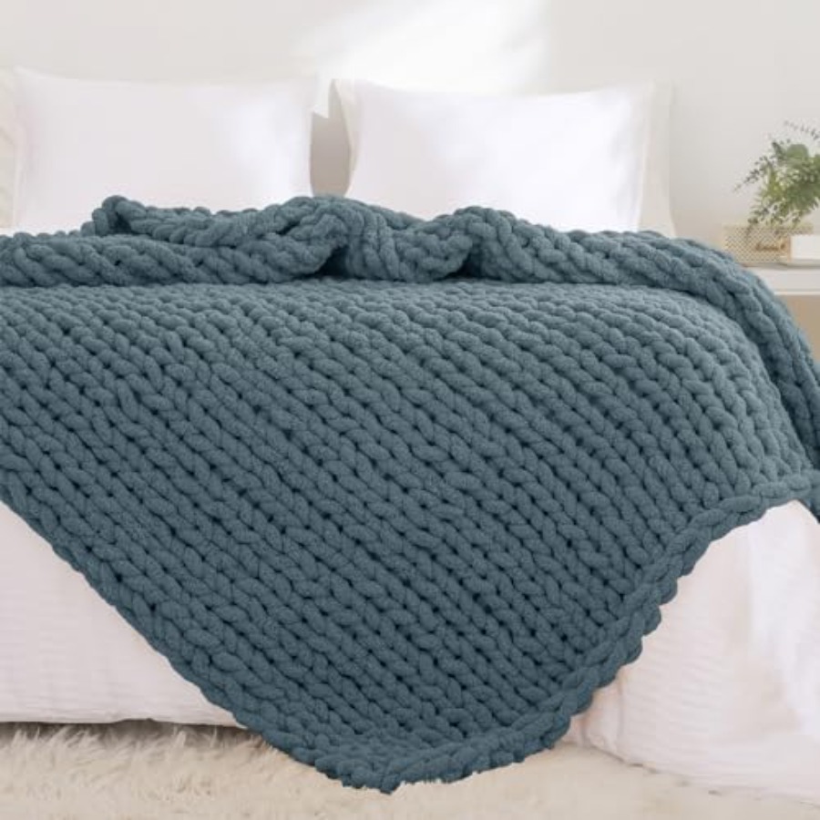 Chunky Knit Throw Blanket for  – обзор и цена Throw Blanket Chunky Knit
