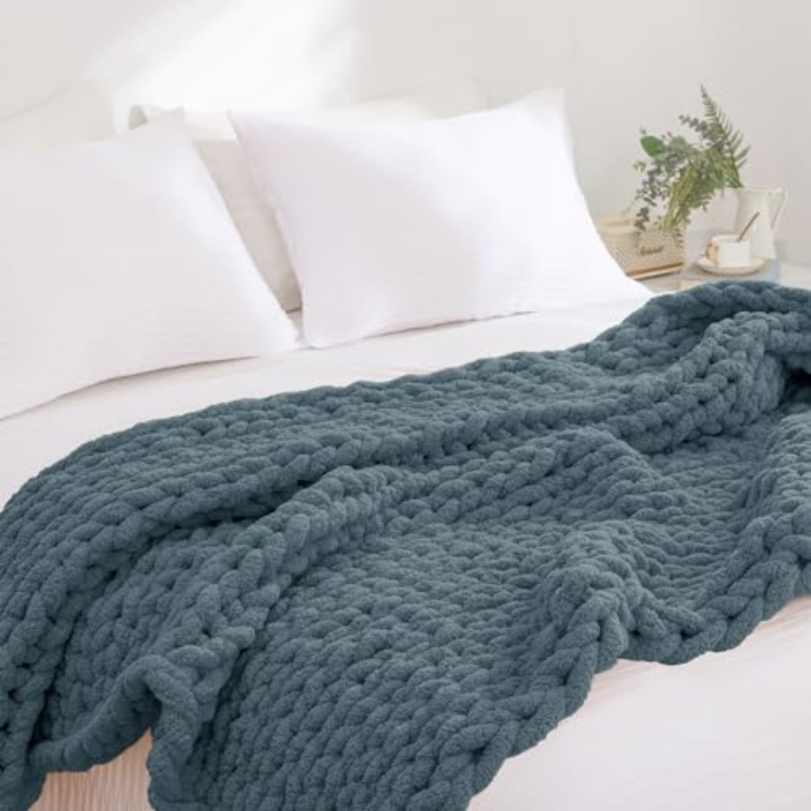 Chunky Knit Throw Blanket for  – обзор и цена Throw Blanket Chunky Knit