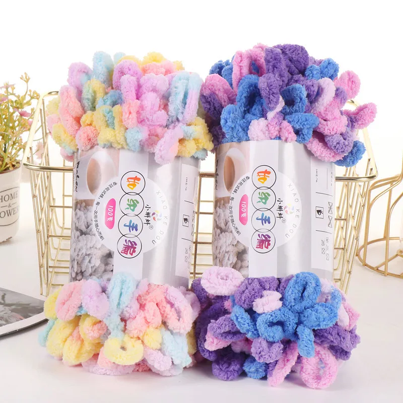 5pcs100g/Roll Puffy Finger Loo – обзор и цена Throw Blanket Chunky Knit
