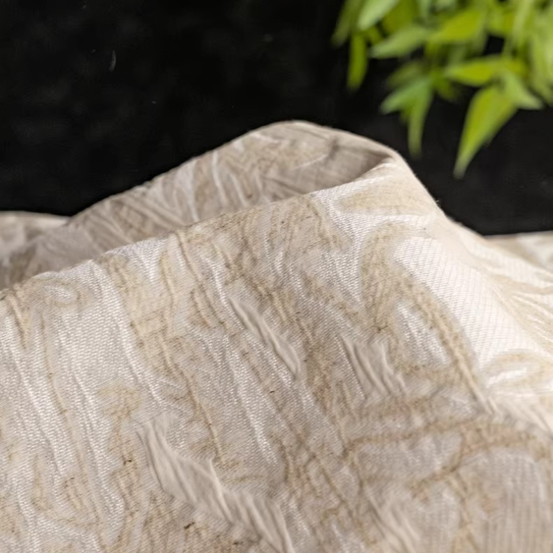 Beige Linen Jacquard Fabric Fl – обзор и цена Home Textiles Design