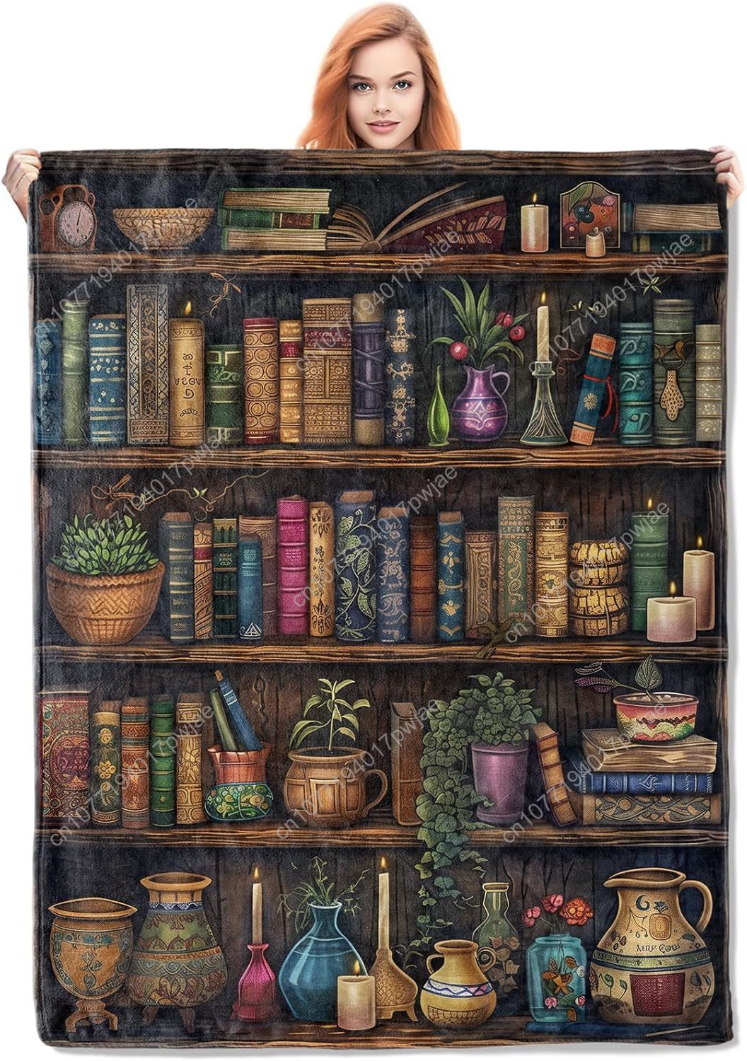 Vintage Bookshelf Blanket Read – обзор и цена Vintage Home Textiles