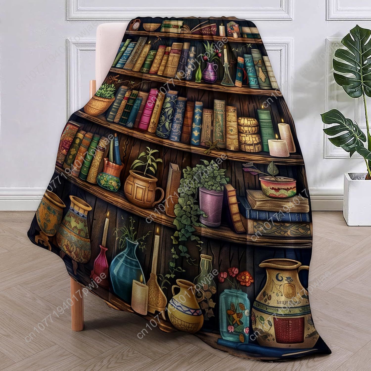 Vintage Bookshelf Blanket Read – обзор и цена Vintage Home Textiles