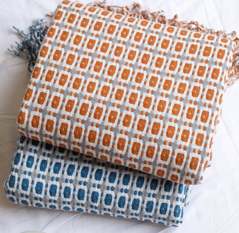 Mustard Yellow Nordic Knitted  – обзор и цена Throw Blanket Chunky Knit