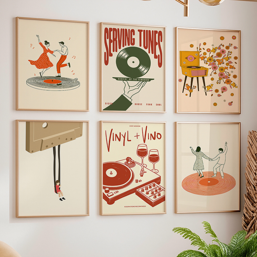 1pc Vintage Music Canvas Poste – обзор и цена Vintage Home Textiles