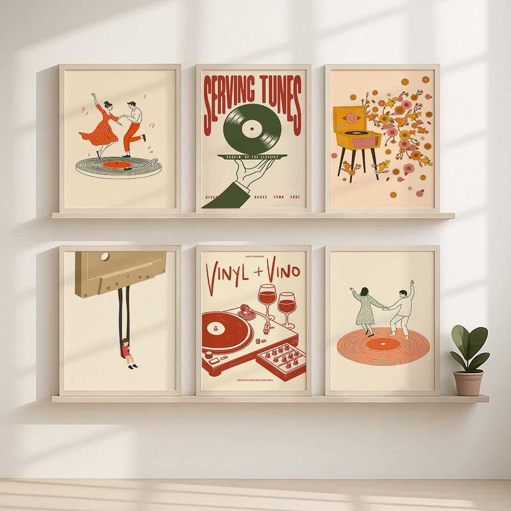 1pc Vintage Music Canvas Poste – обзор и цена Vintage Home Textiles