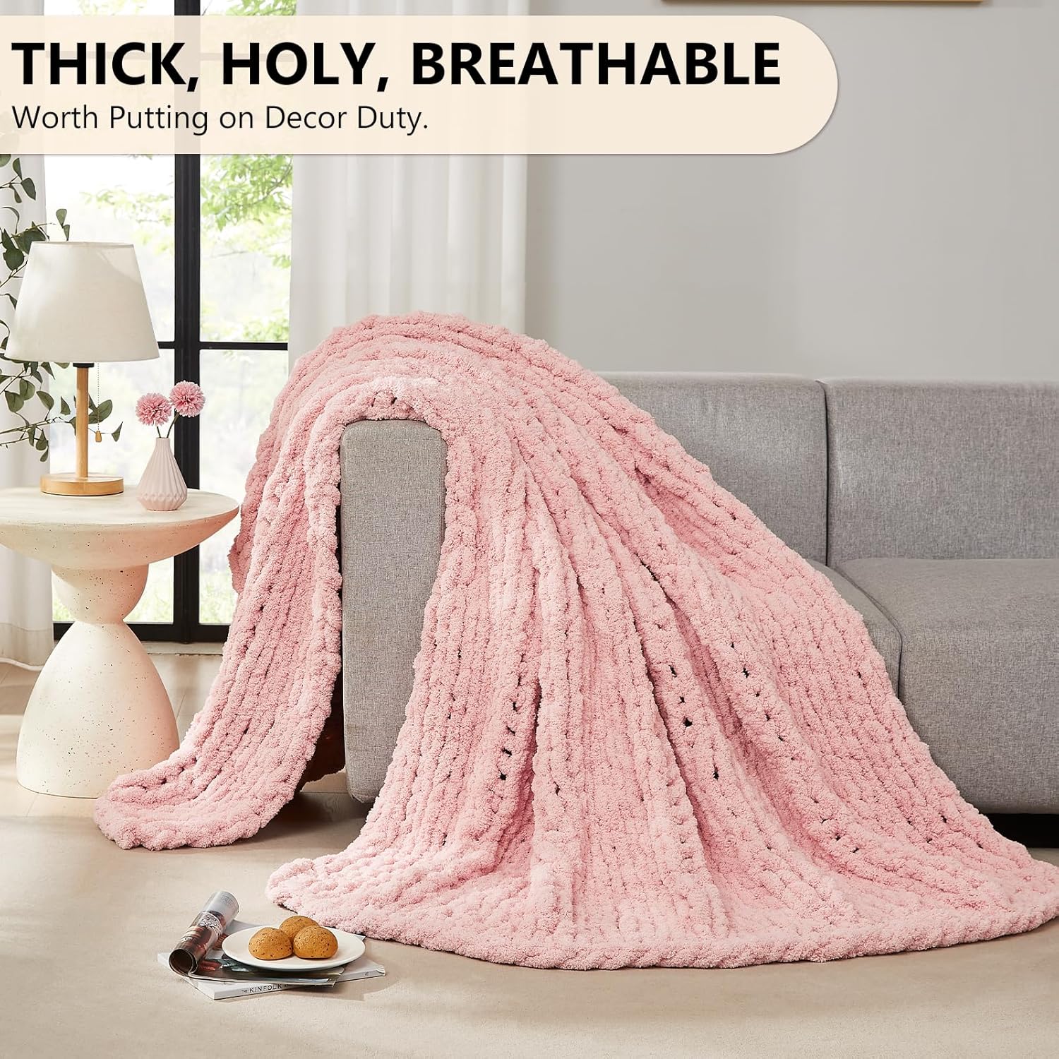 Chunky Knit Blanket Throw Chen – обзор и цена Throw Blanket Chunky Knit