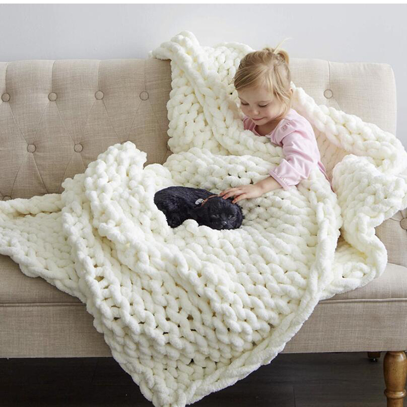 Hand Chunky Knitted Blanket Th – обзор и цена Throw Blanket Chunky Knit
