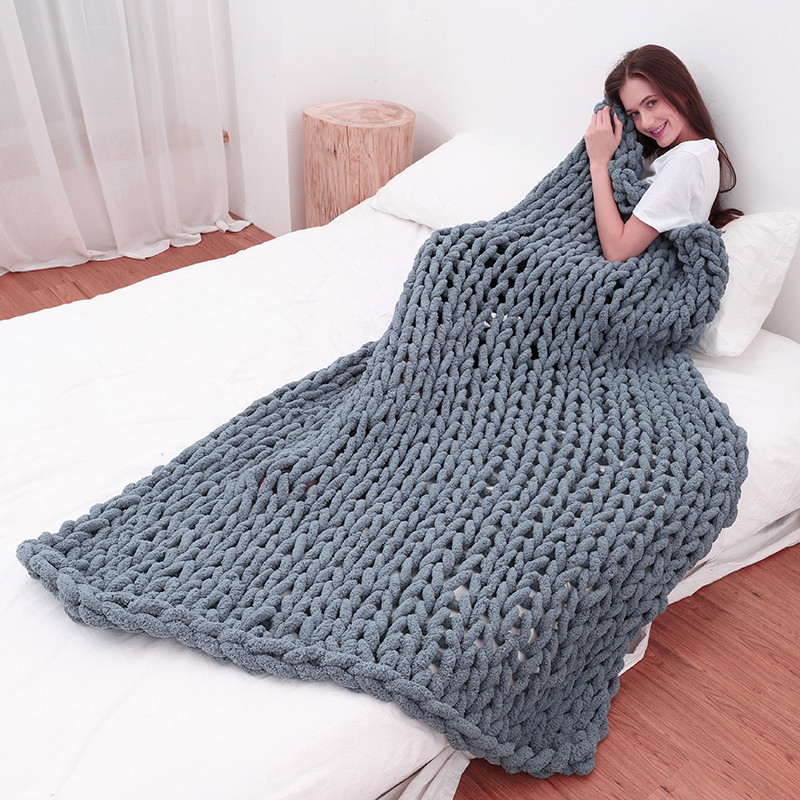Hand Chunky Knitted Blanket Th – обзор и цена Throw Blanket Chunky Knit