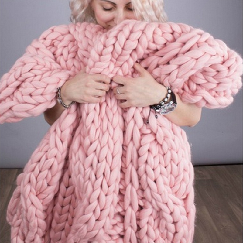 Fashion Hand Chunky Knitted Bl – обзор и цена Throw Blanket Chunky Knit