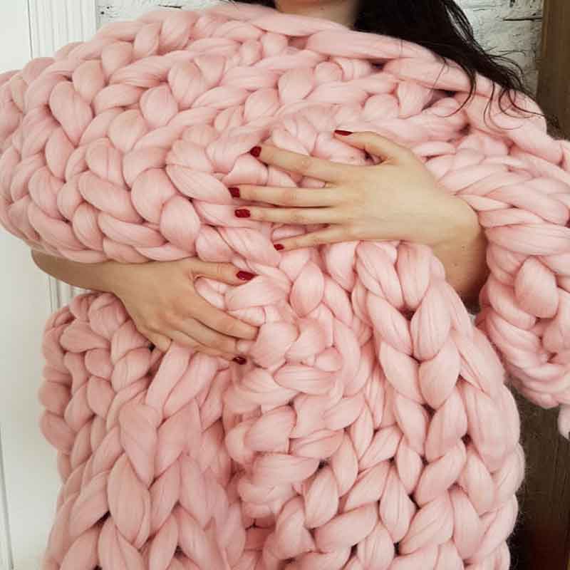 Fashion Hand Chunky Knitted Bl – обзор и цена Throw Blanket Chunky Knit