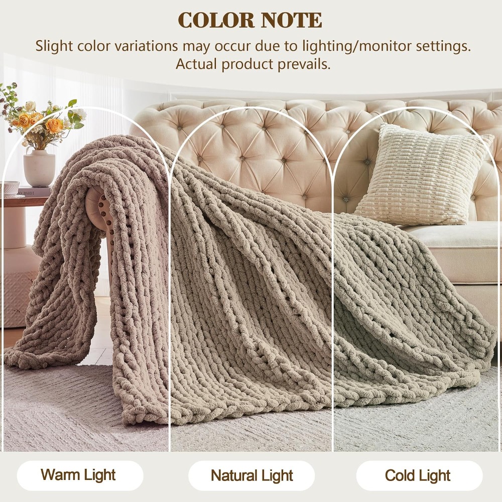 Handmade Chunky Knit Throw Bla – обзор и цена Throw Blanket Chunky Knit