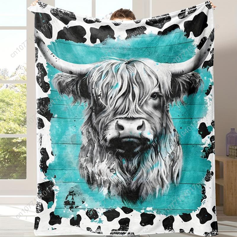 Cozy Soft Highland Cow Flannel – обзор и цена Throw Blanket Chunky Knit