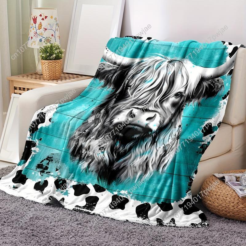 Cozy Soft Highland Cow Flannel – обзор и цена Throw Blanket Chunky Knit
