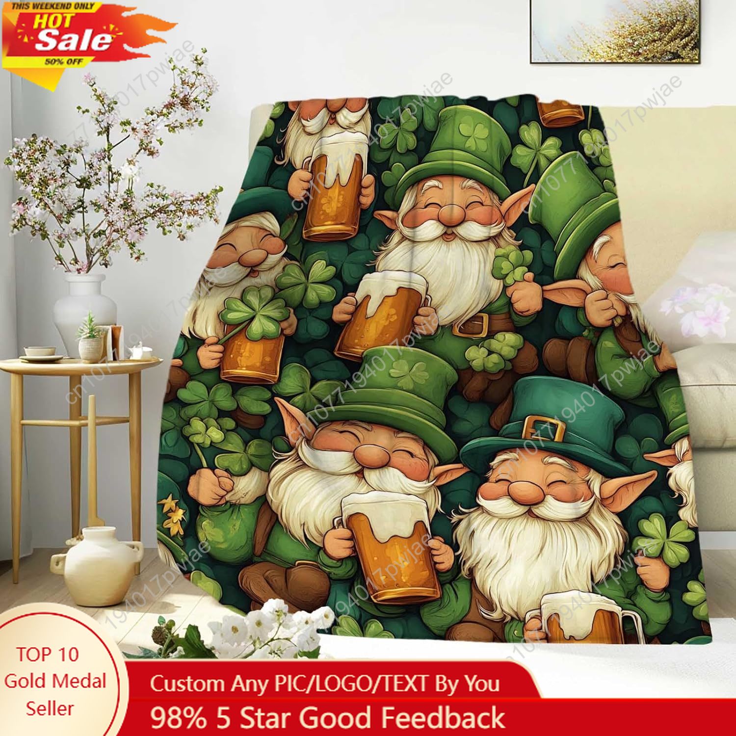 St. Patrick’s Day Gnome Throw  – обзор и цена Home And Textiles Today