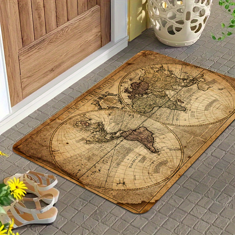 Vintage Map Design Non-Slip Fl – обзор и цена Home Textiles Design