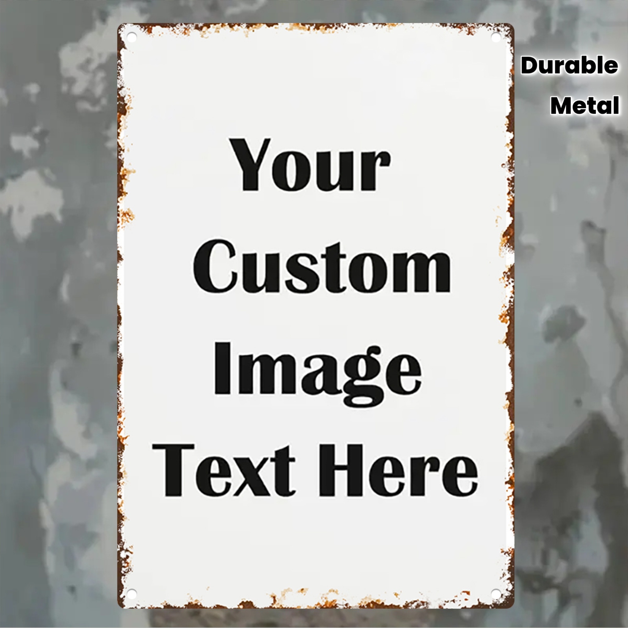 Custom Image/Text Metal Tin Si – обзор и цена Vintage Home Textiles