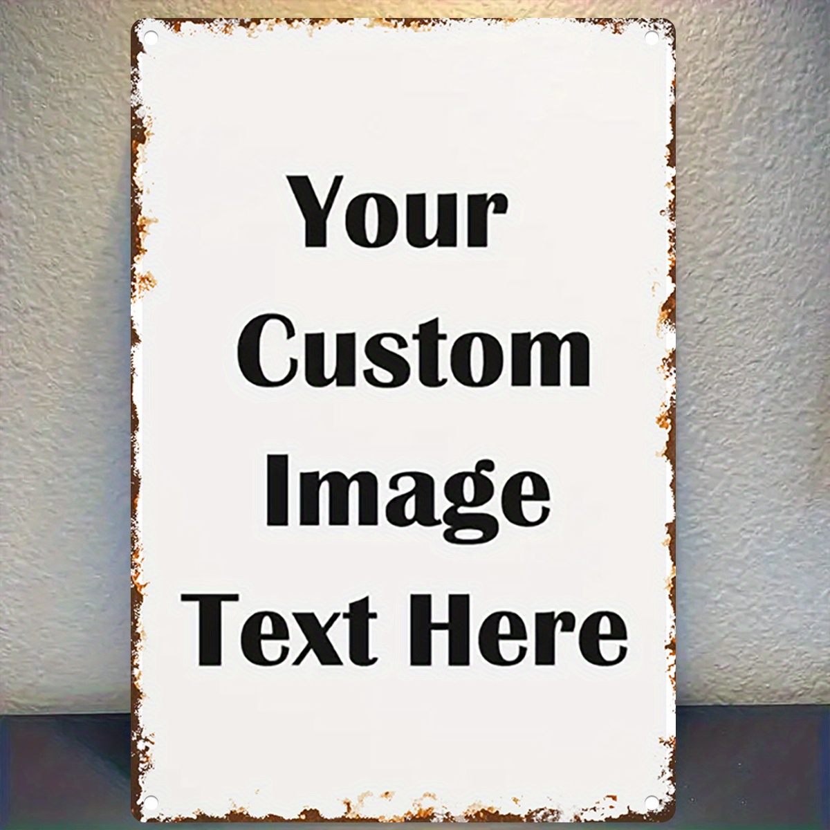 Custom Image/Text Metal Tin Si – обзор и цена Vintage Home Textiles