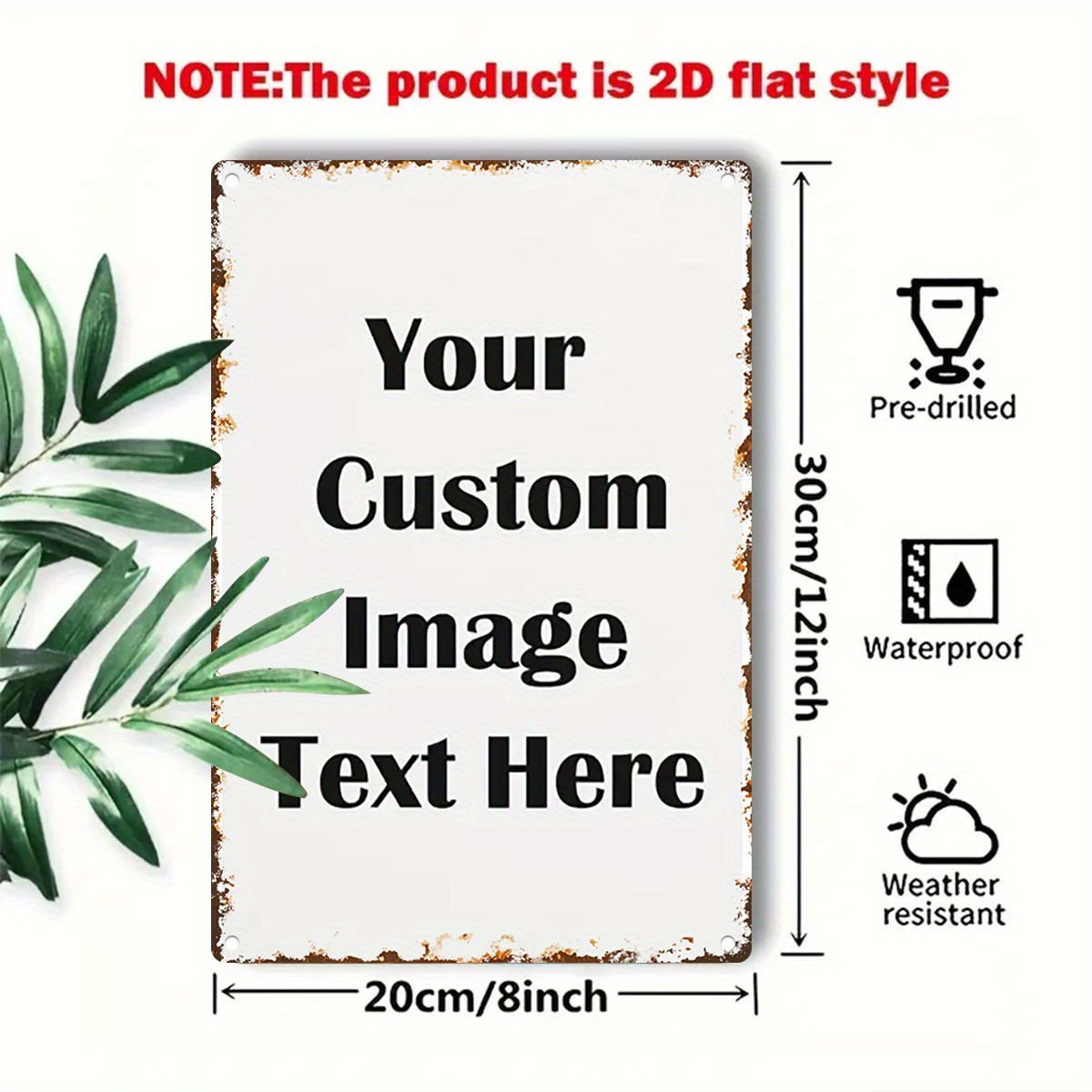 Custom Image/Text Metal Tin Si – обзор и цена Vintage Home Textiles