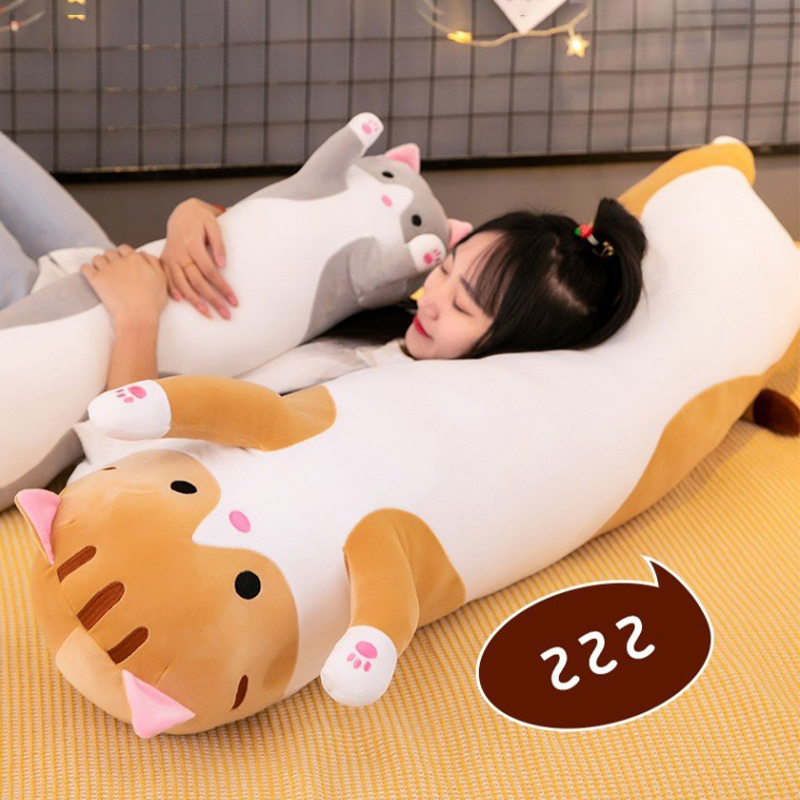 Cute Cat Plush Toy Long Pink B – обзор и цена Bolster Pillow Long